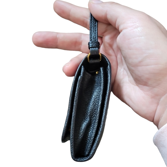 PRADA Black Leather Wallet On Chain Crossbody Bag Shoulder Bag - Picture 13 of 16